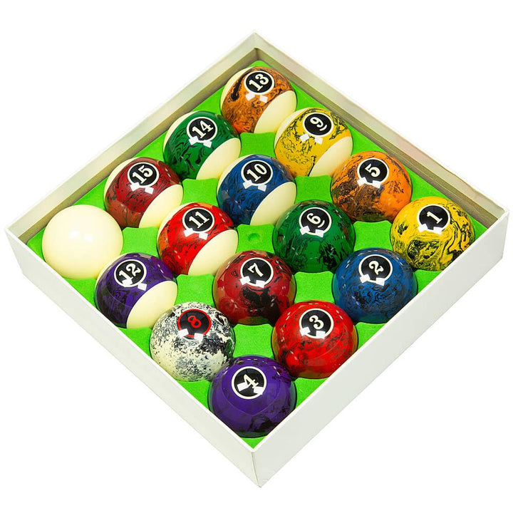 Premium 57mm Pool Ball Set - Durable Resin Billiard Balls Set for Professional & Home Game Rooms Wei