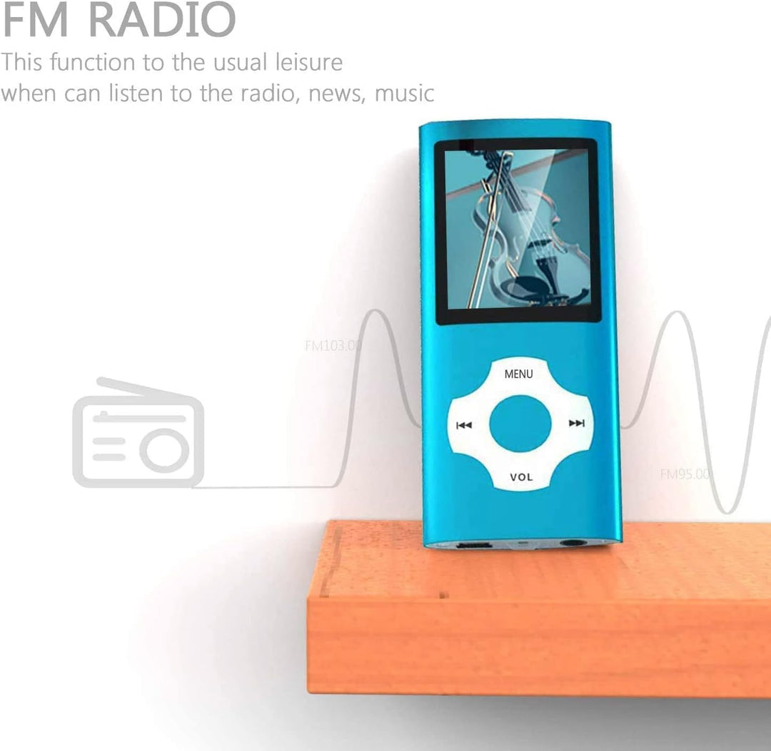 Hotechs MP3-Player/MP4-Player, MP3-Player mit 32 GB Speicherkarte, schlankes Design, digitales LCD-D