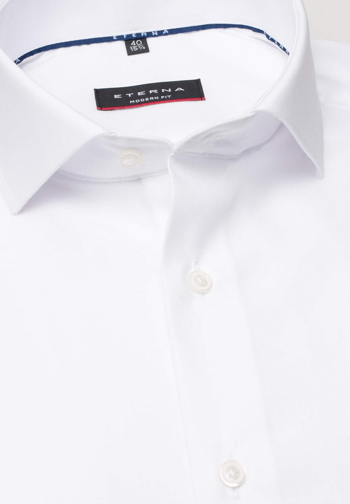 eterna Langarm Hemd Modern Fit Twill unifarben