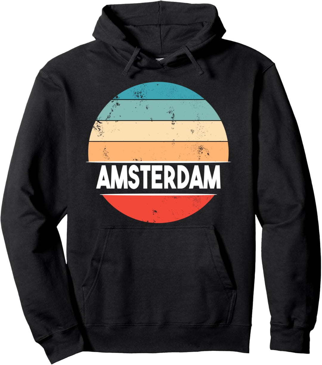 Vintage-Städtereise Amsterdam Pullover Hoodie