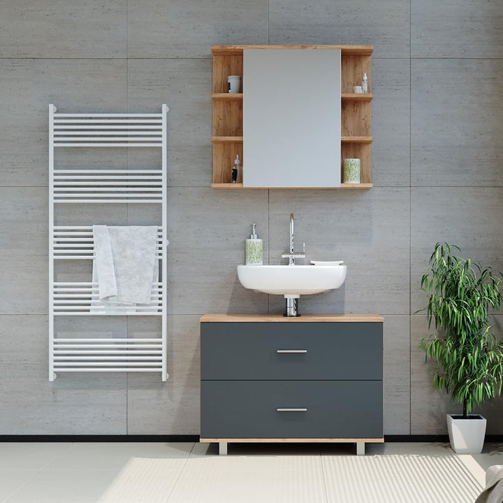 VICCO Waschbeckenunterschrank Ilias Schublade Unterschrank Badezimmer