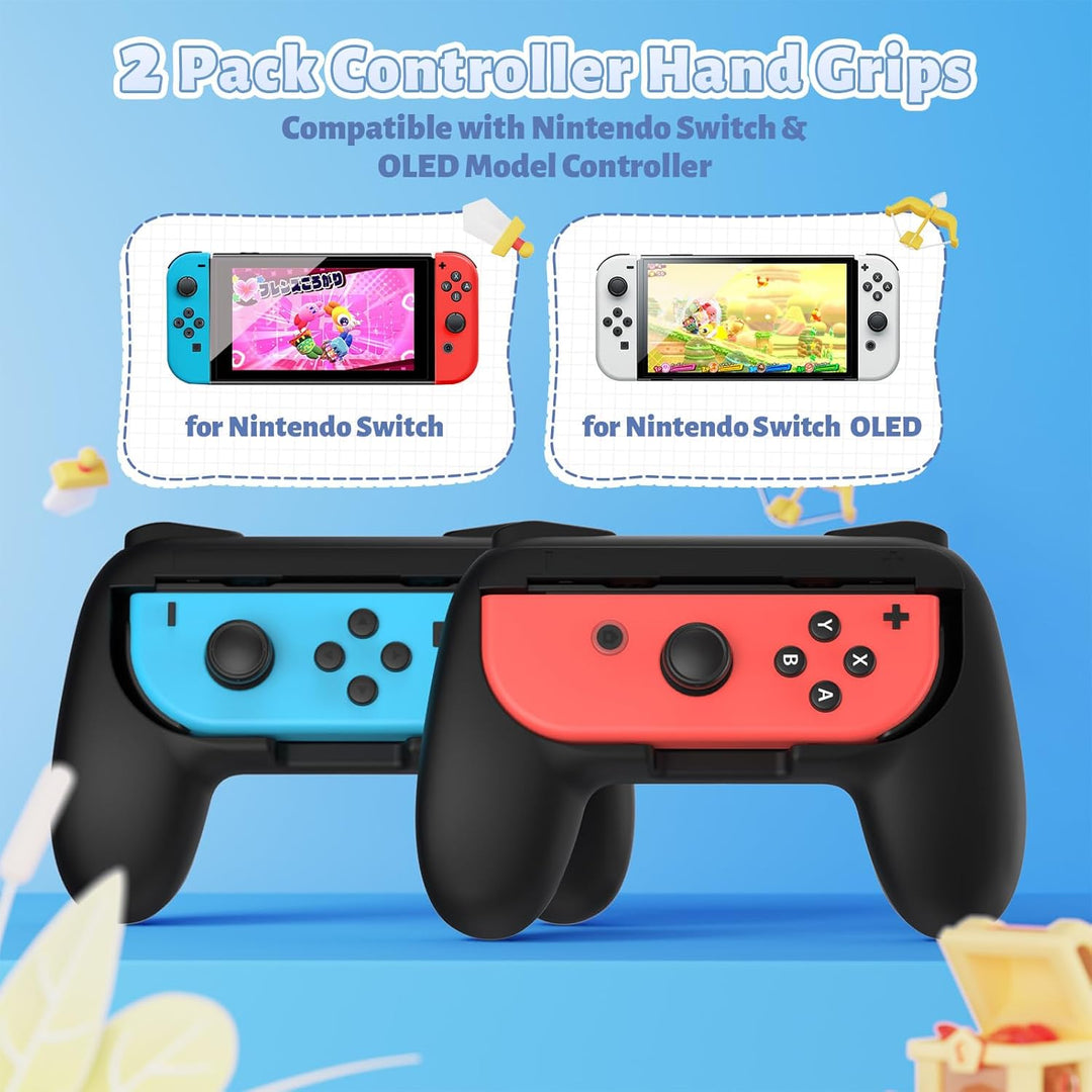FASTSNAIL Rutschfester Griffe Kompatibel mit Nintendo Switch für JoyCon, Halterung Gaming Controller