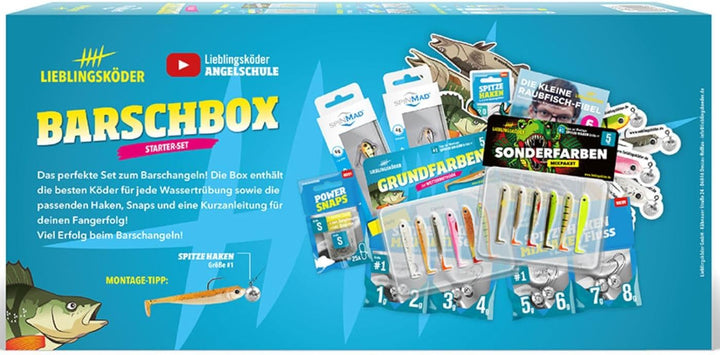 Lieblingsköder Barschbox - Angelset zum Barschangeln, Köderset, Kunstköderset, Köder zum Angeln auf