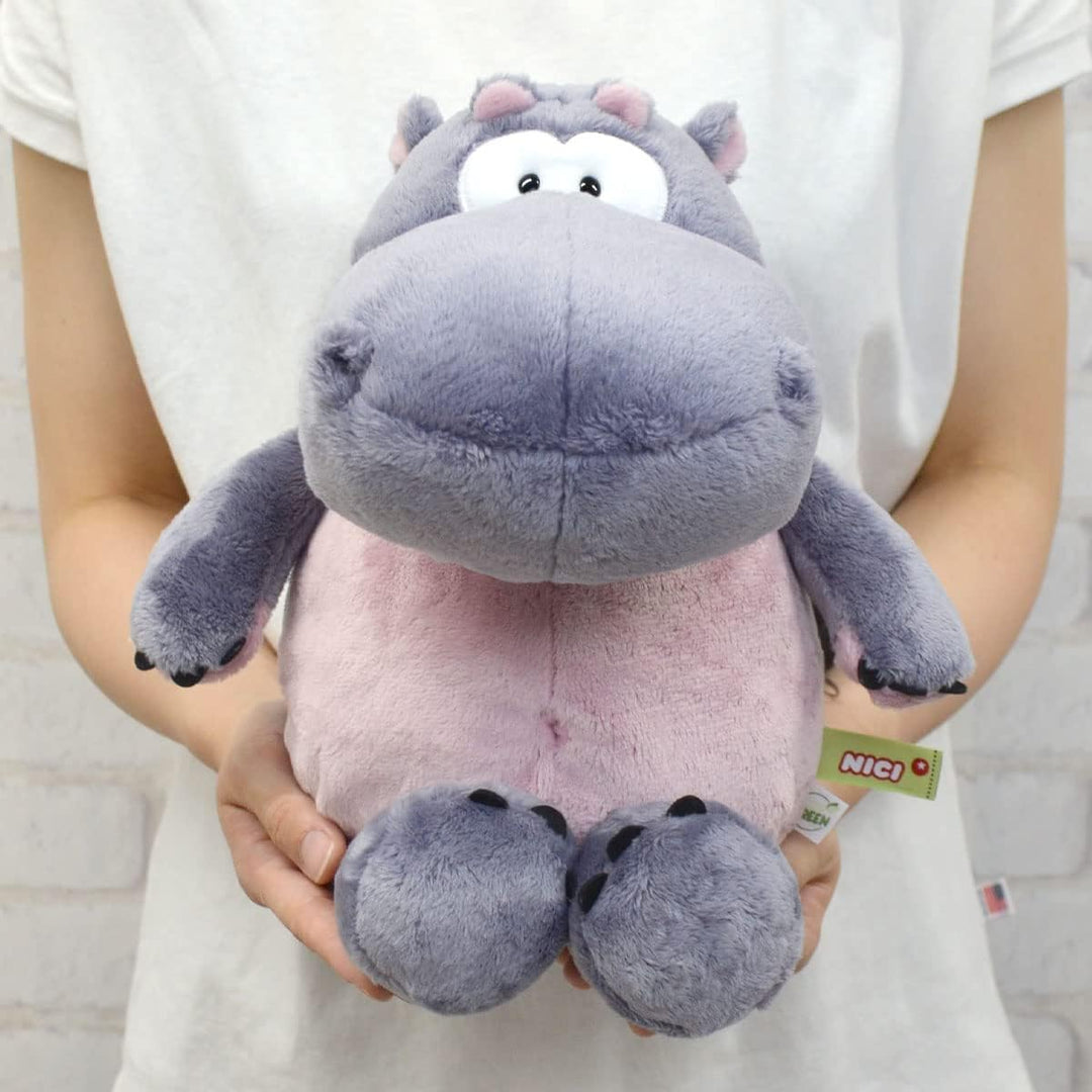NICI Kuscheltier Nilpferd DJ Nilbert 35cm – Nachhaltiges Plüschtier Nilpferd für Mädchen, Jungen & B
