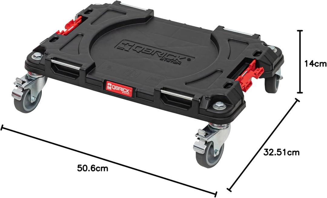 Qbrick System Transportroller Rollbrett Transportbrett 100 kg Tragkraft PRO Transport Platform Schwa
