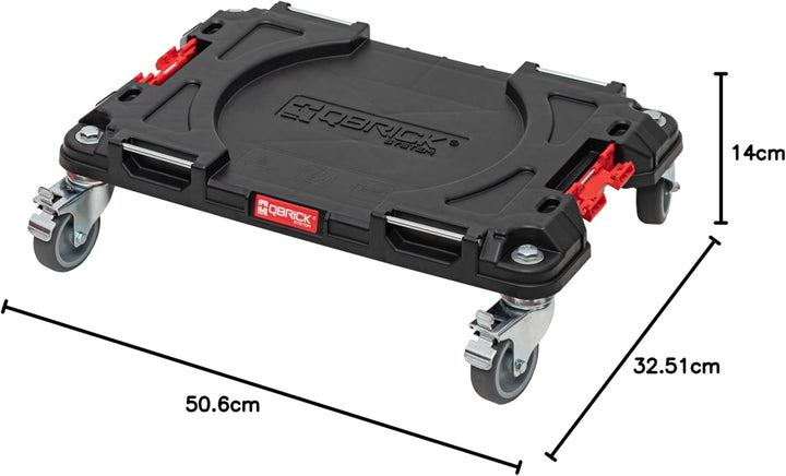 Qbrick System Transportroller Rollbrett Transportbrett 100 kg Tragkraft PRO Transport Platform Schwa
