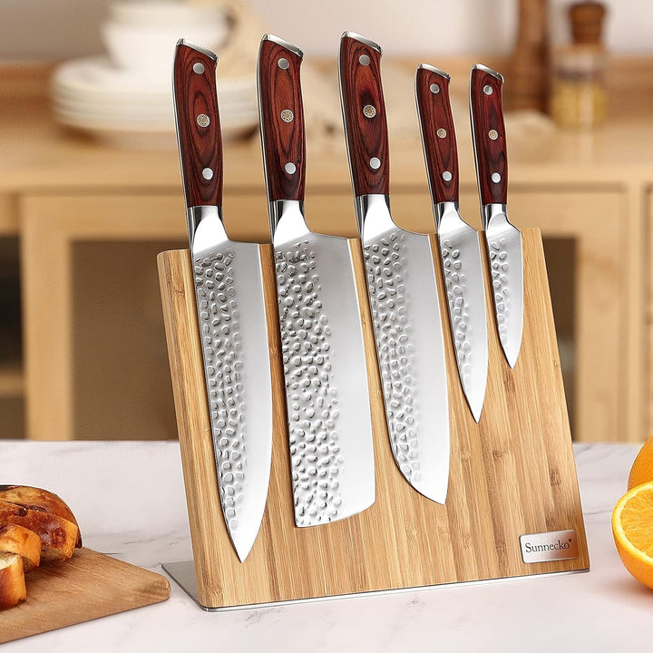 Sunnecko 3pcs Kochmesser Set, Küchenmesser Set Messerset 20cm Kochmesser, 13cm Allzweckmesser und 9c