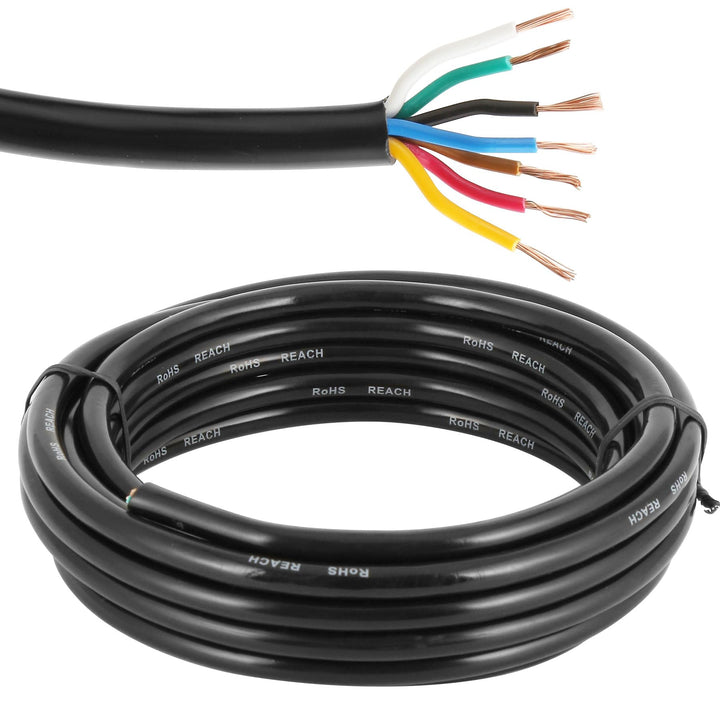 Fahrzeugkabel 7 adrig 5M Kabel Anhänger 7 polig Camping Fahrzeugleitung Kabelquerschnitt 7X 0,5mm² A