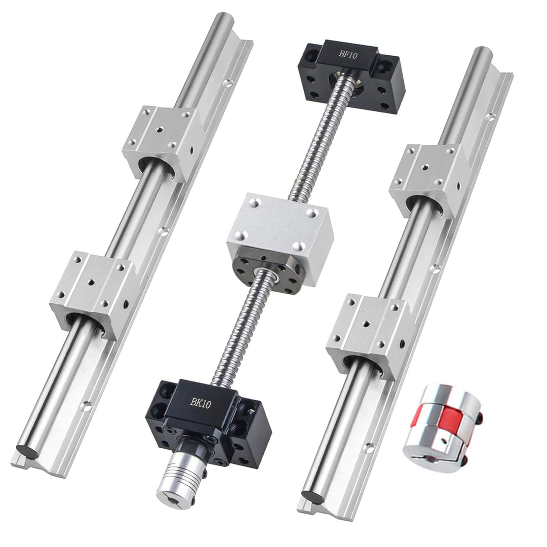 CNCYEAH Linearführung SBR16 Linearschiene 400mm Gleitschiene Welle mit 4 SBR16UU Lagerblock + SFU120