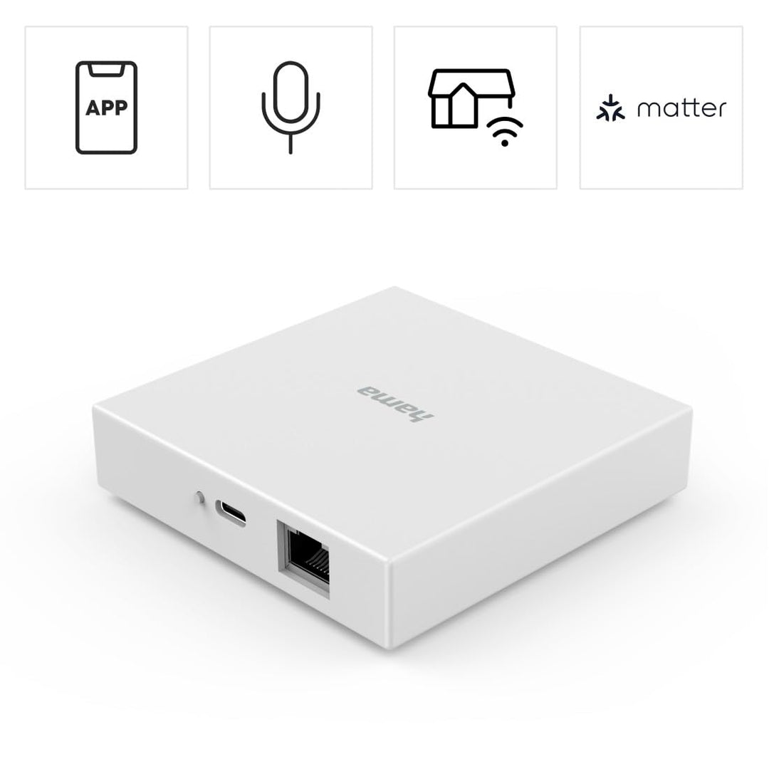 Hama Smart Home Hub (Smart Home Zentrale, Zigbee Hub, Matter Hub, Thread Home Hub, Smart Home Contro