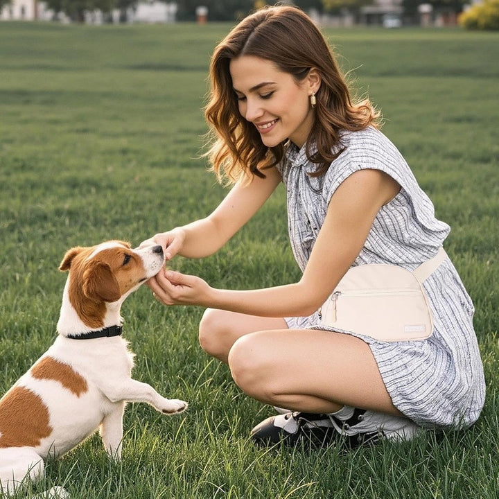 Leckerlitasche für Hunde, Wasserfester Leckerlibeutel und Training-Clicker, Gassi Tasche für Welpen