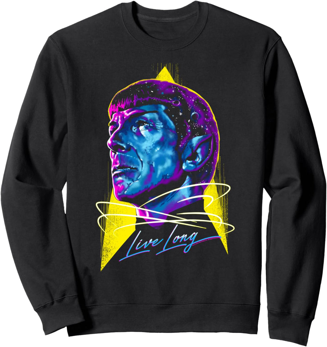 Star Trek: The Original Series Live Long Neon Galaxy Spock Sweatshirt