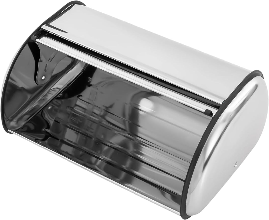 Brotkasten 410 Edelstahl Brotbox mit Rolldeckel Mückenresistente Brotaufbewahrungsbox Brotdose für B