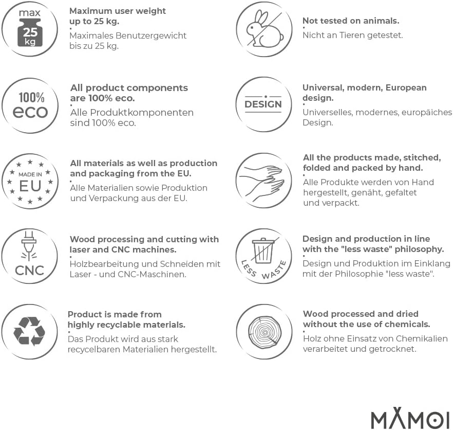 MAMOI® Schaukel, schaukel Indoor, Schaukel aus Holz, Holzschaukel, Schaukeln für türrahmen, Swing, S