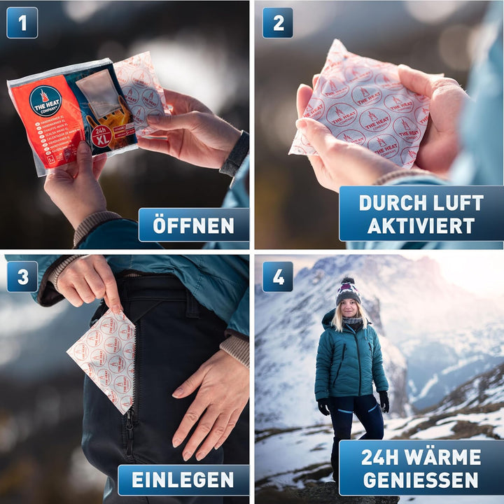 THE HEAT COMPANY Handwärmer XL - 10, 20 oder 40 Stück - EXTRA WARM - grosser Taschenwärmer - Wärmeki