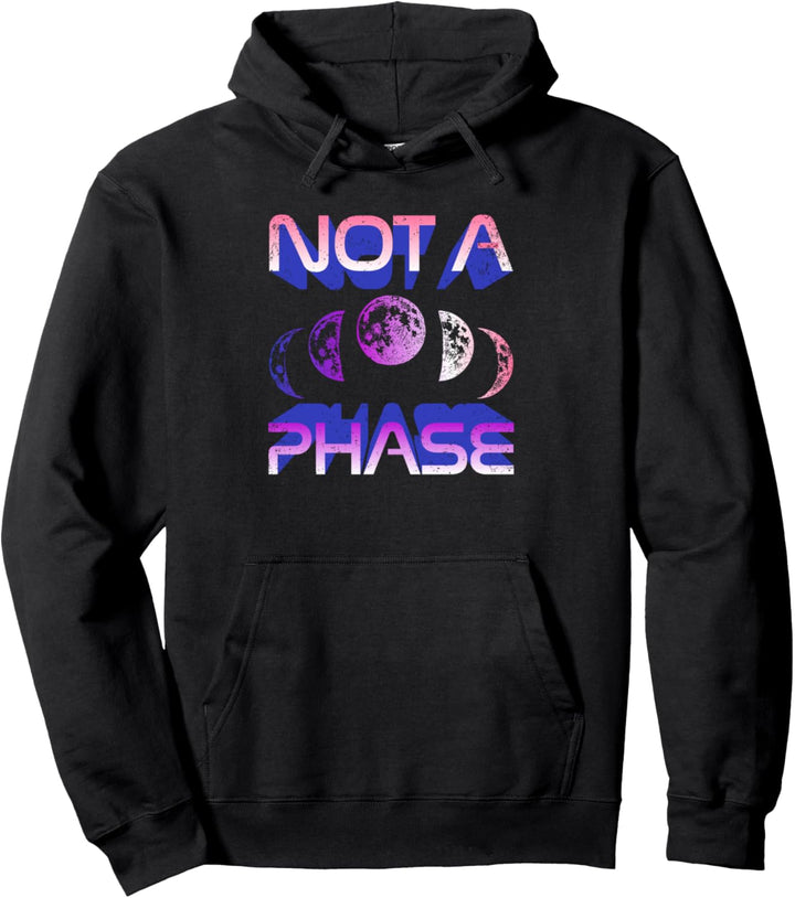 Not A Phase Lunar Moon Cycle Genderfluid Pride Genderqueer Pullover Hoodie