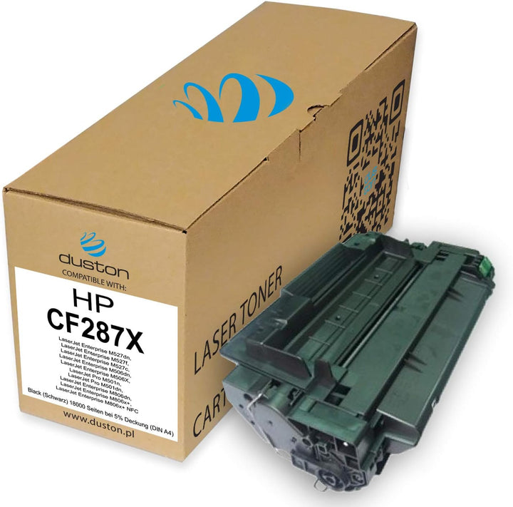 duston 2X CF287X, 87X Schwarz Toner kompatibel zu HP Laserjet Pro M501 Enterprise M506 M527