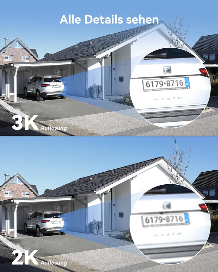 Imou 3K/5MP Solar Überwachungskamera Aussen Akku mit KI Personen-/Fahrzeugerkennung, 360° PTZ WLAN I