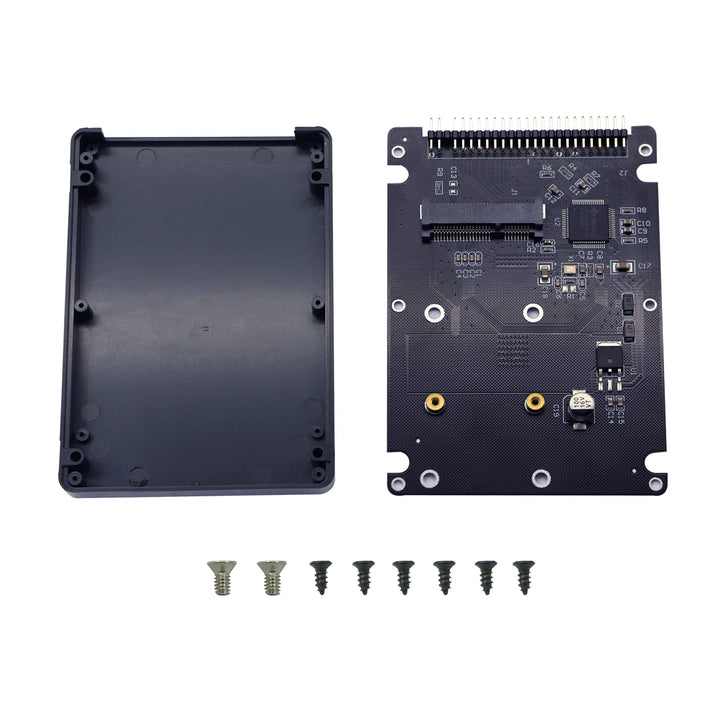 GINTOOYUN MSATA Mini PCI-E SSD auf 2,5-Zoll-IDE 44Pin-Konverterkarte mit Shell, Schwarz für Notebook