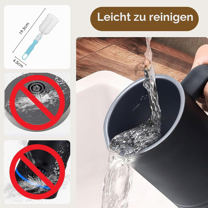 Milchaufschäumer Elektrisch 4 in 1,430ml Grosses Automatischer Milchschäumer,Geräuschloser,Abschaltu
