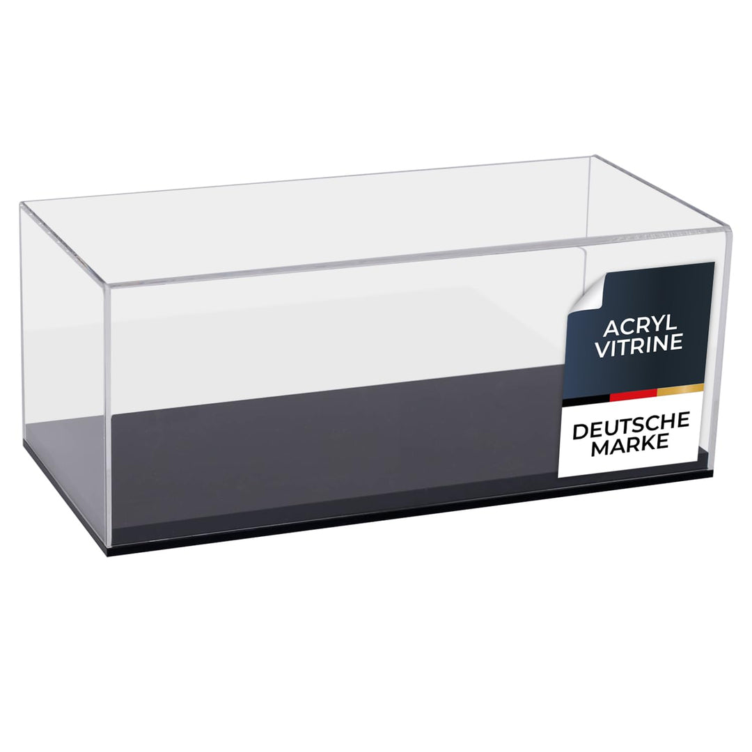 HMF 46804 Acryl Vitrine / Schaukasten für Modellautos, Figuren | 34 x 16 x 14 cm | Transparent 34 x