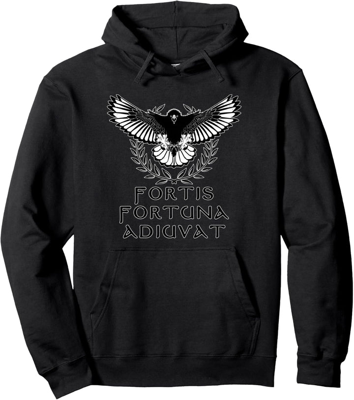 Römischer Adler Fortis Fortuna Adiuvat Pullover Hoodie