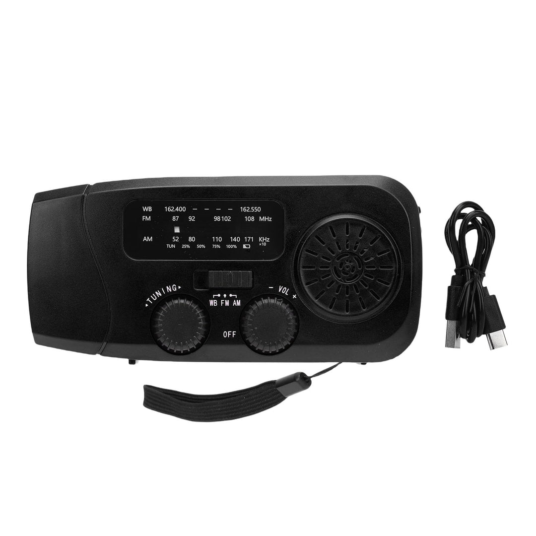 Zerodis 2000-mAh-Solar-Handkurbelradio mit Typ-C-Aufladung, Empfang Lokaler Notwettersendungen für C