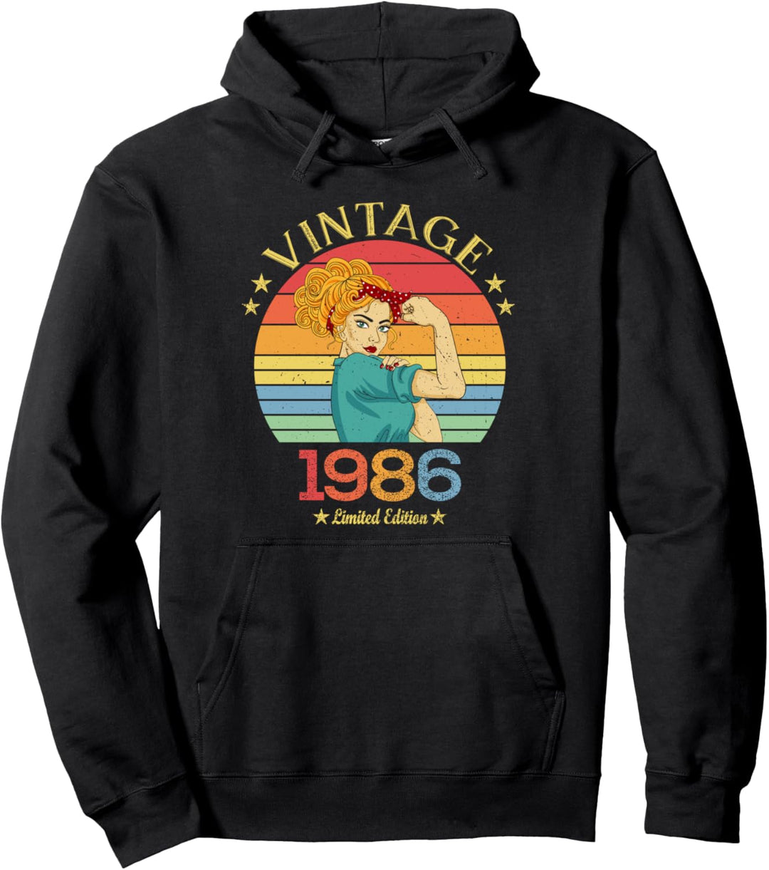1986. Damen-Geschenkartikel Vintage 1986, Geschenke für Frauen, geboren im Jahr 1986 Pullover Hoodie