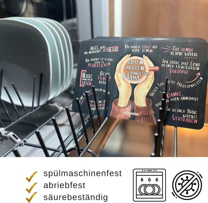 Schwiegereltern Geschenk: Frühstücksbrettchen "Guten Morgen Schwiegermama und Schwiegerpapa", Schwie