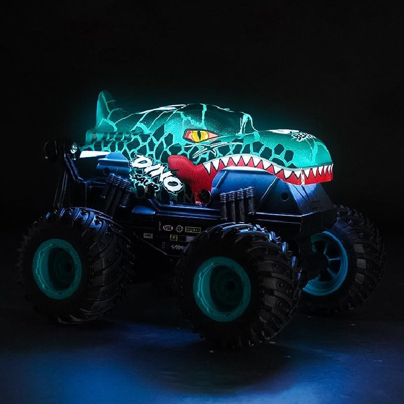 Monstertruck Ferngesteuert, 2,4GHz 20 km/h Ferngesteuertes Auto Dinosaurier ab 3 4 5 6 8 10 Jahre, 1