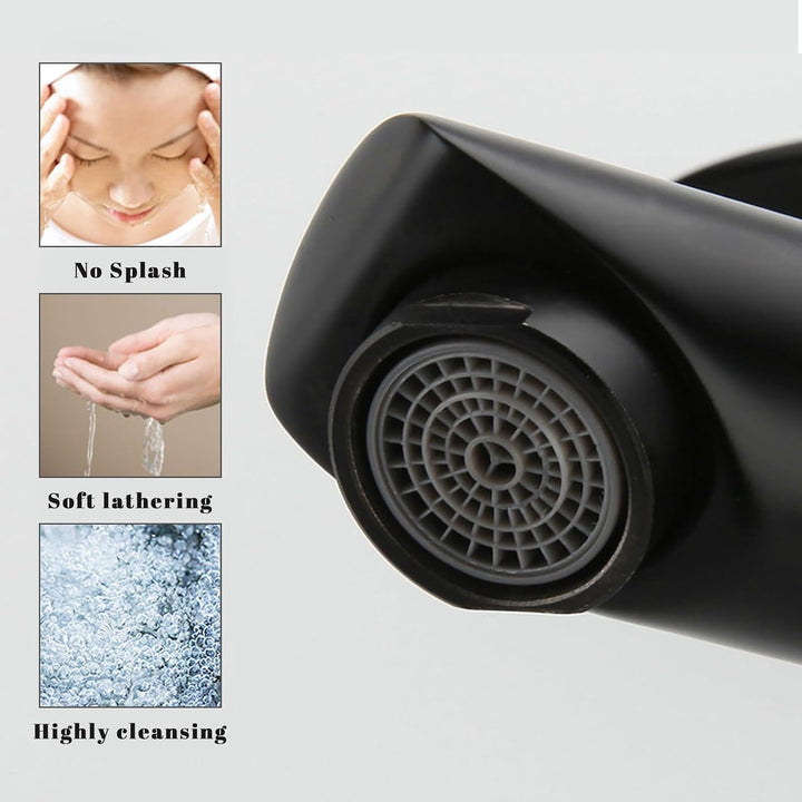 Wasserhahn Bad Waschtischarmatur Schwarz Badarmatur Waschbecken Armaturen Matt Waschtischarmatur Set
