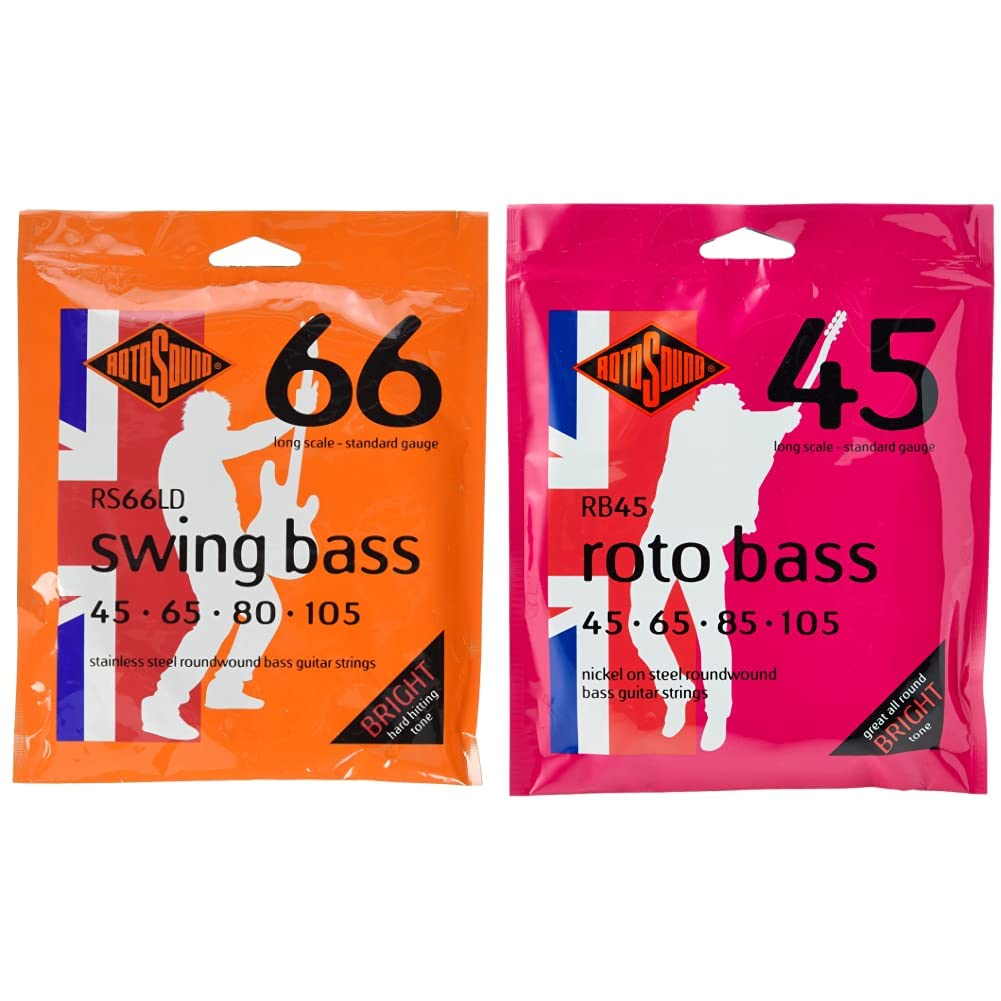 Rotosound RD 66LD Swing Bass E-Basssaiten & RotoBass RB 45 E-Bass, 045-105 Bundle mit RB 45 E-Bass,