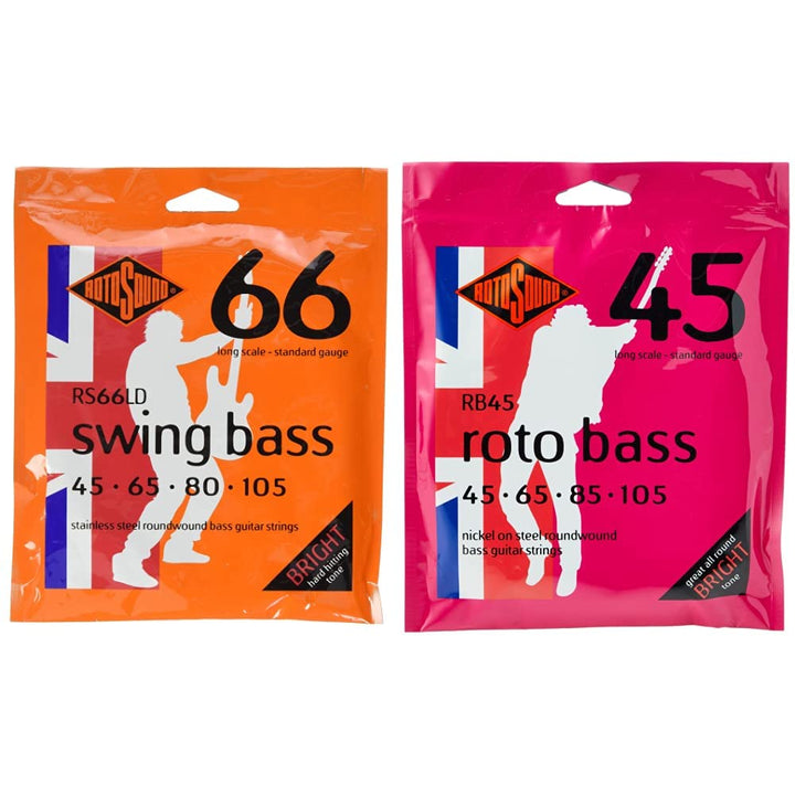 Rotosound RD 66LD Swing Bass E-Basssaiten & RotoBass RB 45 E-Bass, 045-105 Bundle mit RB 45 E-Bass,
