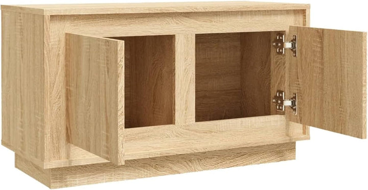 Tidyard TV Schrank mit 2 Fächern Versehen Lowboard Fernsehtisch Fernsehschrank TV Möbel Holzwerkstof