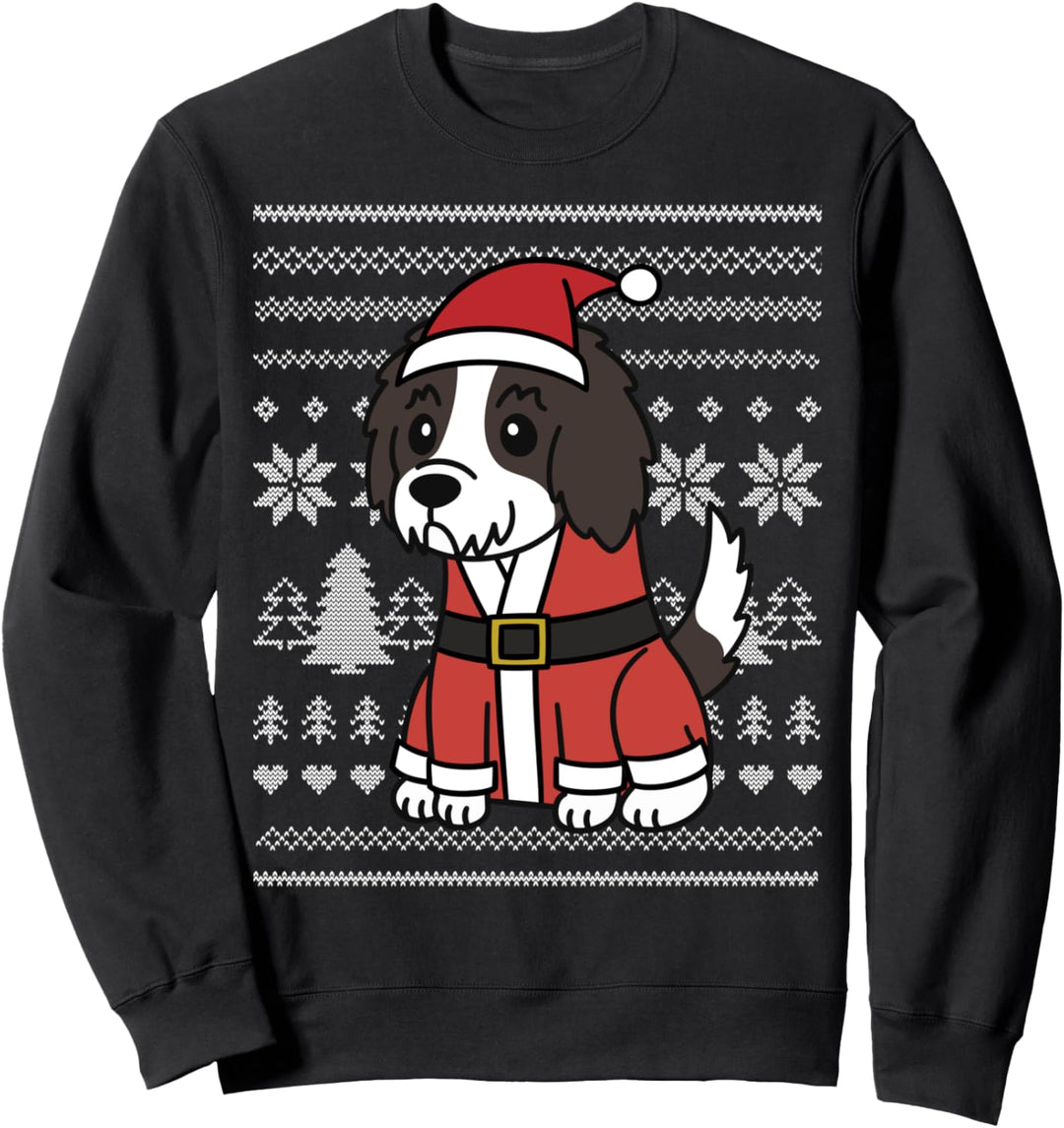 Cartoon Havaneser Lustiger Hund Weihnachten Geschenk Sweatshirt
