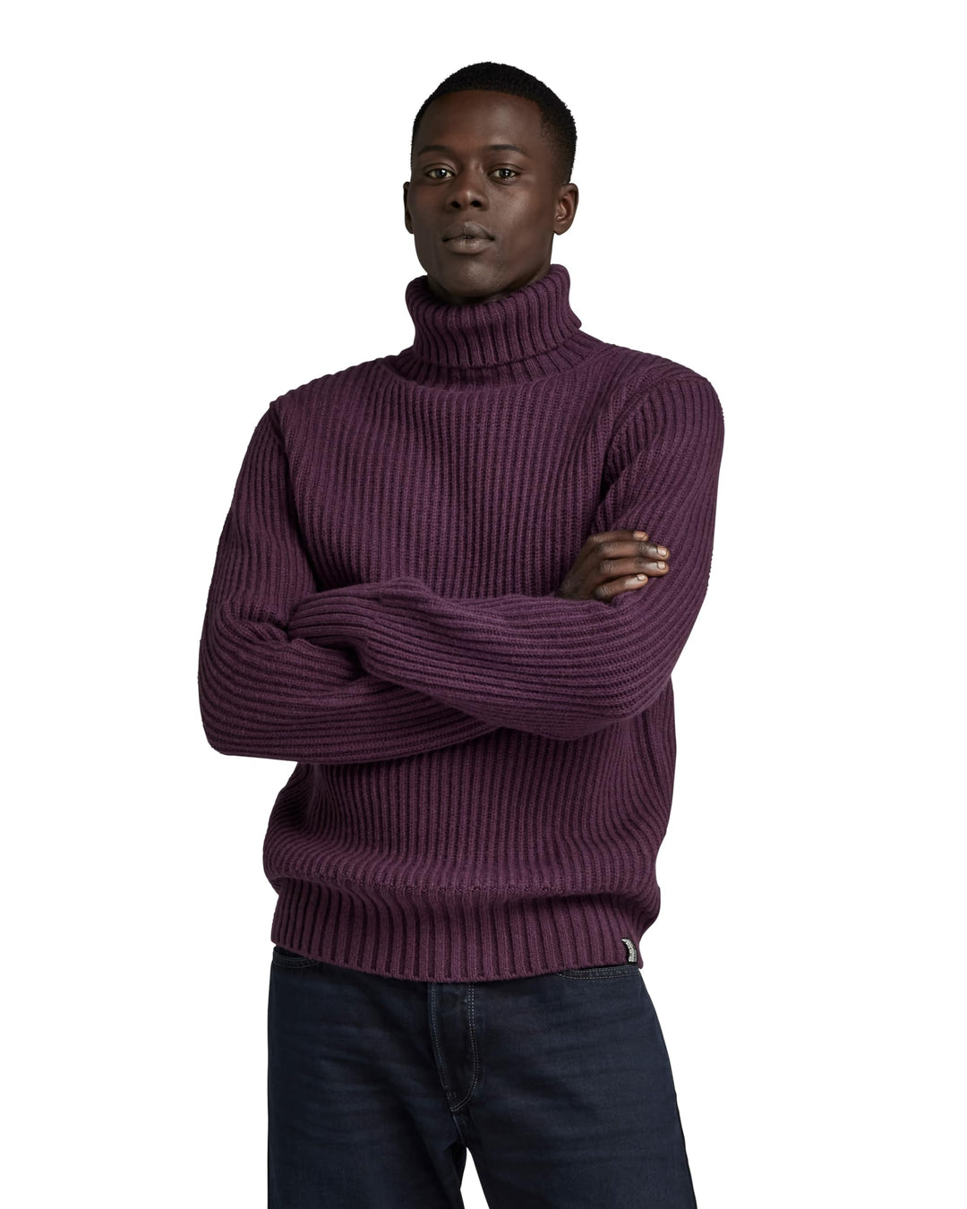 G-STAR Herren Essential Turtle Knitted Pullover Knits M Purpur (Lt Maze D23732-d447-8880), M Purpur