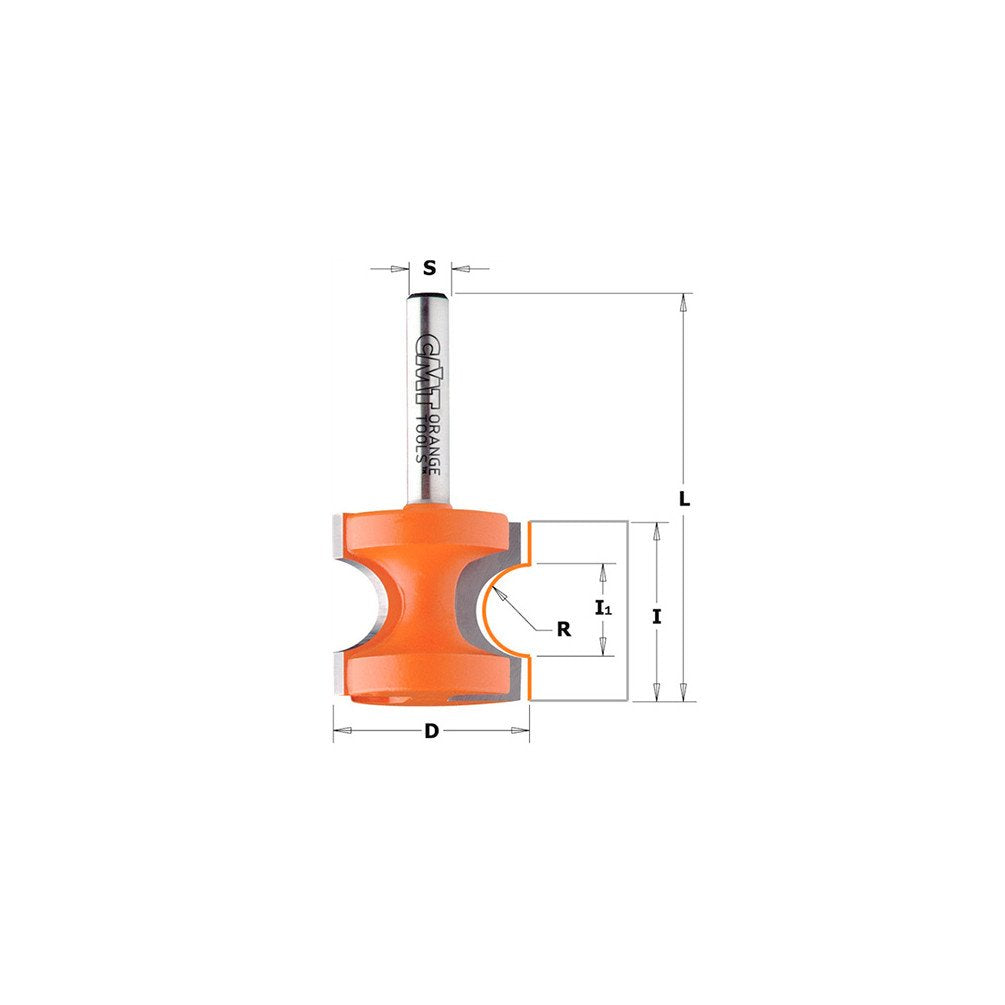 CMT Orange Tools 954.507.11 – Erdbeere halbrund HM S 12 D 34.9 R 9.5