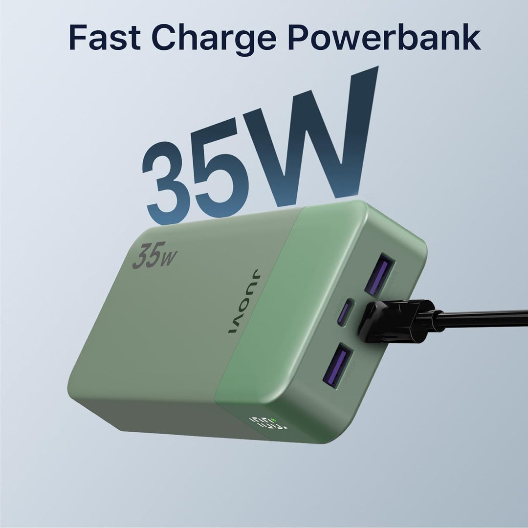 JUOVI J2651 Power Bank, 35W 20000mAh USB C In &amp; Out Power Bank, Akku-Pack mit QC3.0+PD3.0 35W High-S