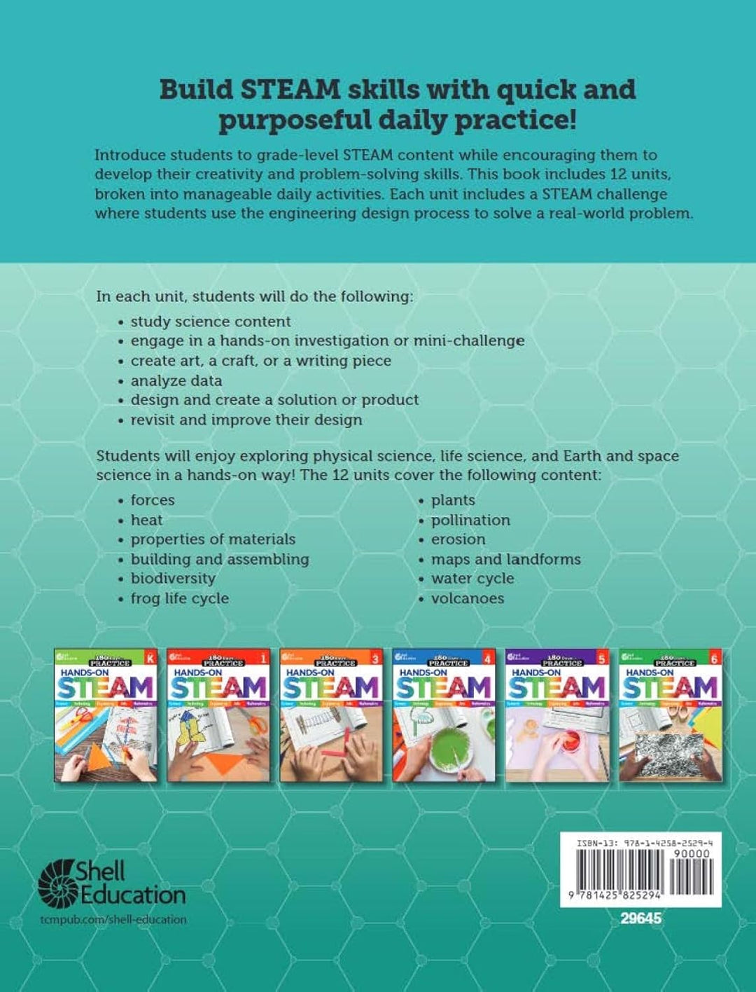180 Days: Hands-On STEAM: Grade 2 (180 Days of Practice), Paperback