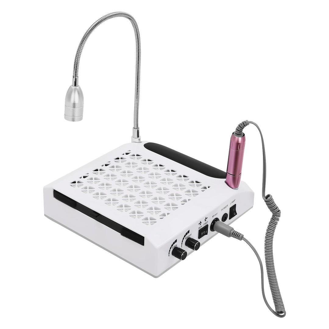 Pinuox 4 in 1 Staubabsaugung Nagelstudio & Zuhause mit Nagelfräser 4300 U/min Elektrisch Nagelstaubs
