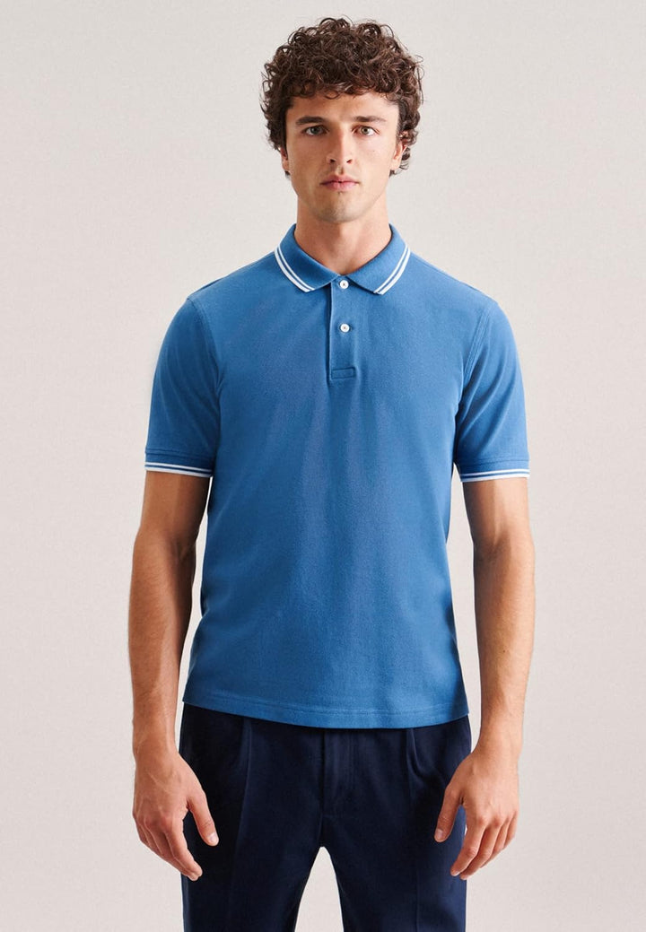 Seidensticker Herren Regular Fit Polo Shirt S Blau, S Blau