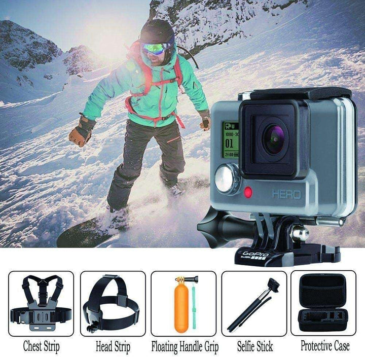 Navitech 18-in-1 Action Kamera Zubehör Set Mit Eva Fall - Kompatibel mit dem AKASO EK7000 Pro Action