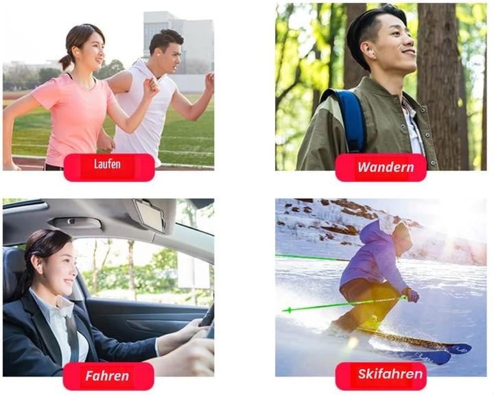 Mini Wireless Bluetooth Ohrhörer Kleine Kopfhörer Semi In-Ear Headset mit Ladetasche Freisprecheinri