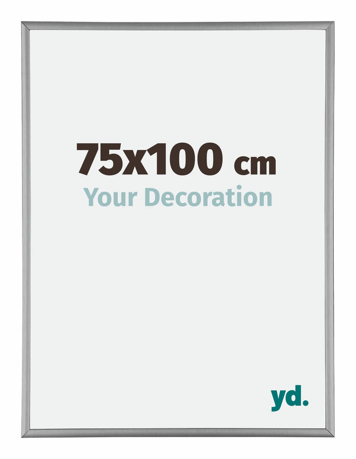 yd. Your Decoration - Bilderrahmen 75x100 cm - Platin - Bilderrahmen aus Aluminium mit Acrylglas - A