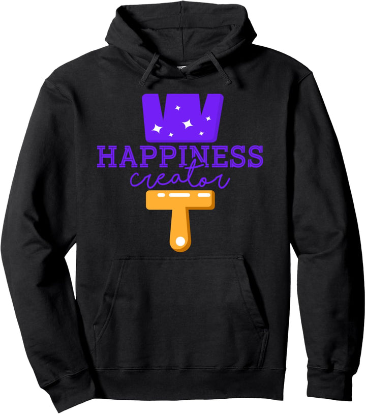 Glücksmacher Glück Erschaffen Pinsel Sterne Bunt Farbig Pullover Hoodie