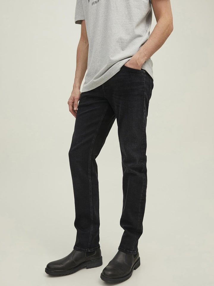 JACK &amp; JONES Male Tapered Fit Jeans JJIMIKE JJORIGINAL JJ 111 NOOS Tapered Fit Jeans 28W / 30L Black