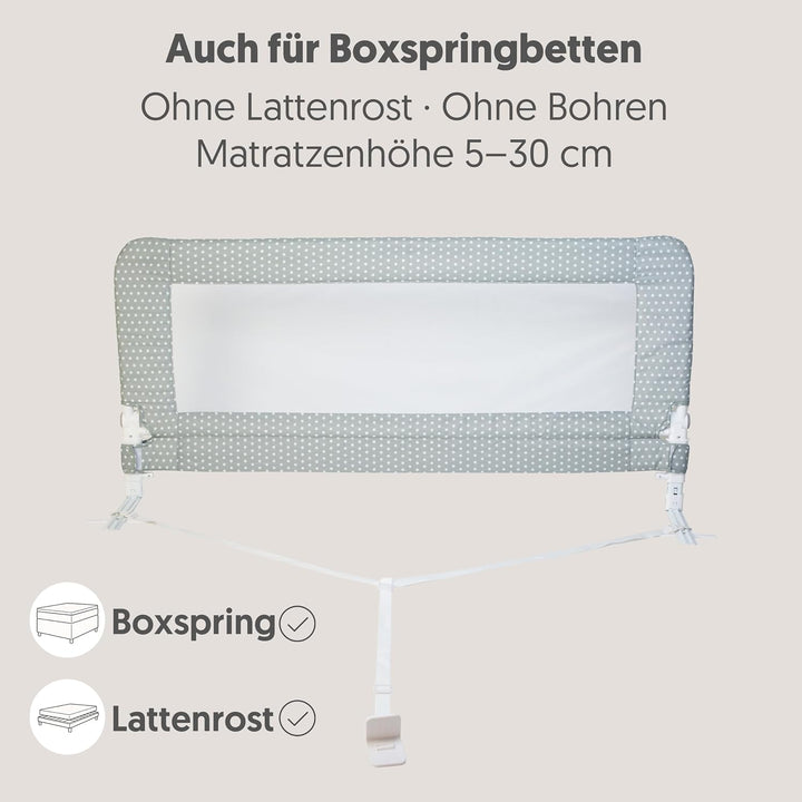 Interbaby BR006 Bettgitter 1.50 für Babys und Kinder - Sternmodel, grau, 3 kg, Sternmodel 150 cm
