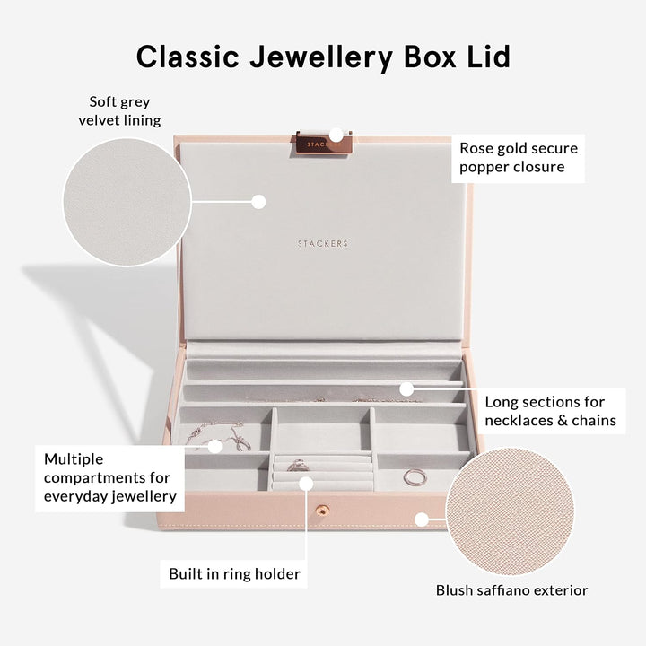 Stackers Blush Klassisch Schmuckschatulle - 3 Blush Pink, Blush Pink