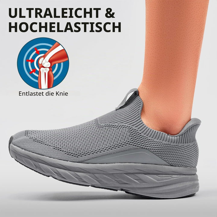Sosenfer Herren Slip On Sneaker Ohne Schnürsenkel Mesh Atmungsaktiv 1646 Dunkelgrau 46 EU, 1646 Dunk