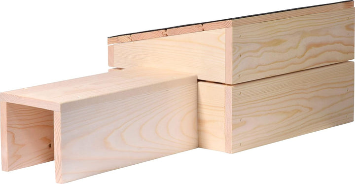 dobar® 22227FSCe Igelhaus Bitumendach Bausatz - Igelschafhaus extra Langer Eingang - Igelhöhle Massi